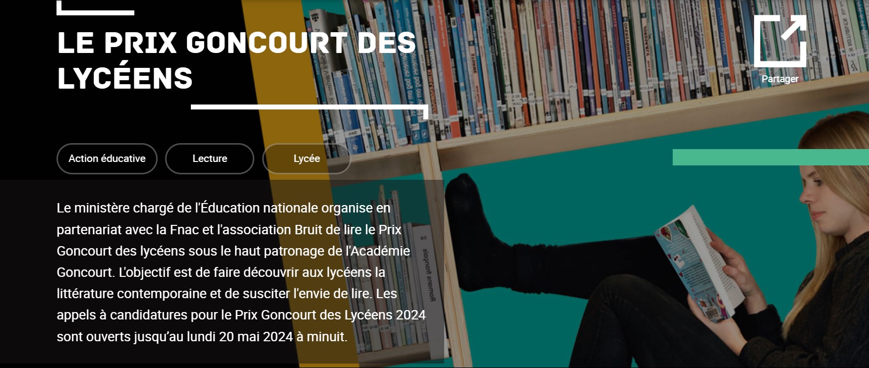 Prix Goncourt Des Lycéens 2024 | Lettres - Histoire-Géographie - EMC